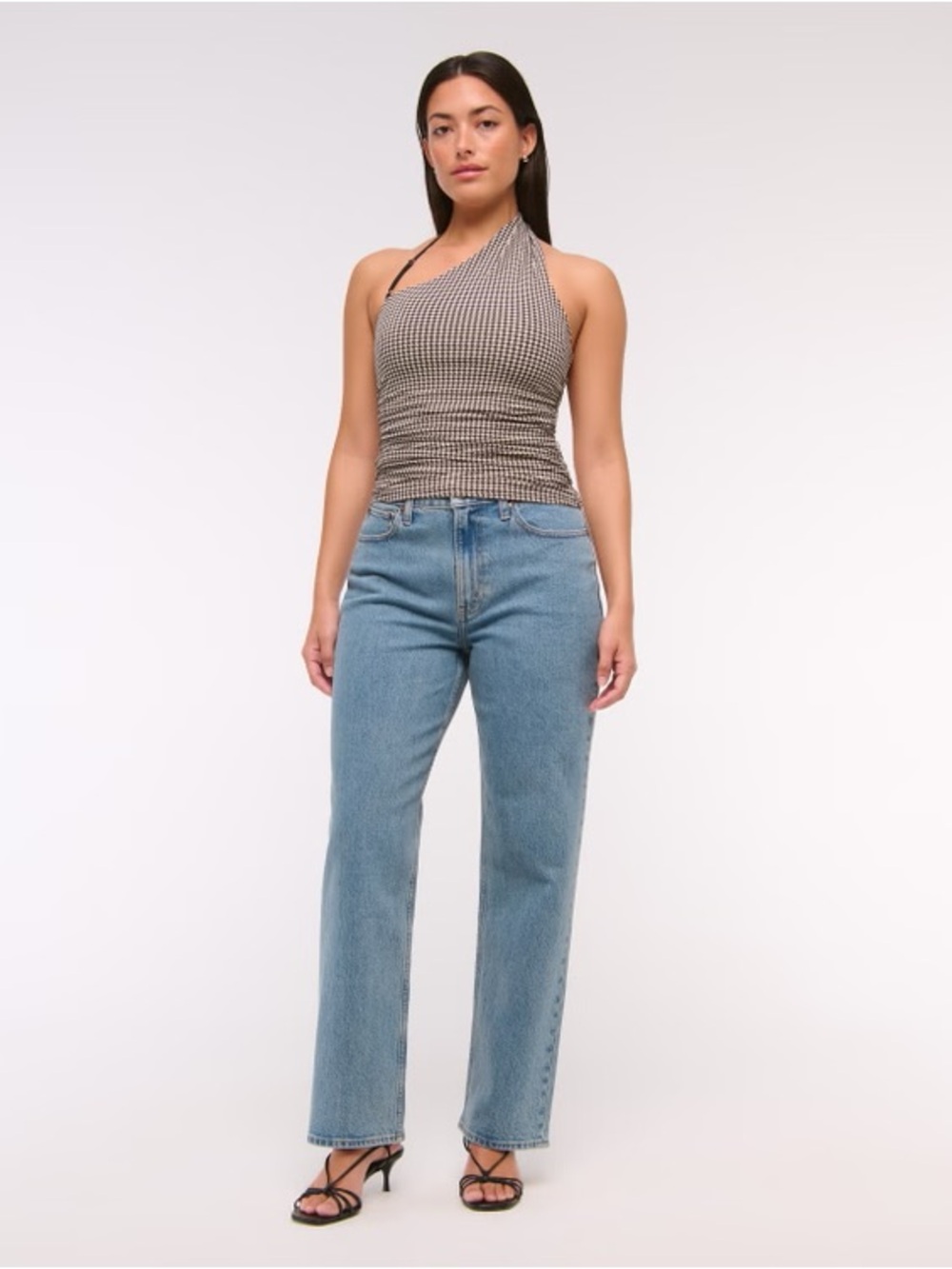 Abercrombie & Fitch Curve Love High Rise Vintage Straight Jean